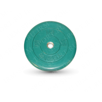 10 кг диск (блин) MB Barbell (зеленый) 26 мм.