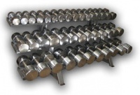 Гантельный хромированный ряд (10-80 кг. шаг 4кг)