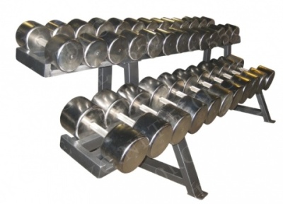 Гантельный хромированный ряд (10-70 кг. шаг 4кг)